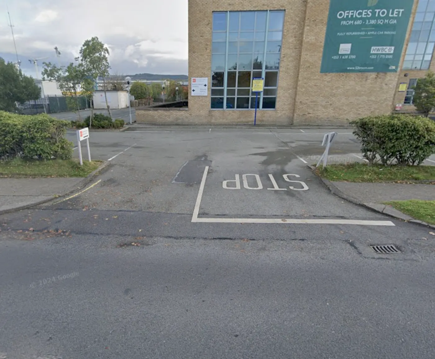 Entrance approach to the Tallaght RSA driving test centre at Premier Business Park